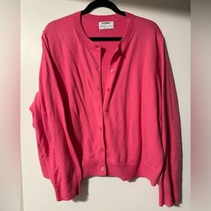 Cropped knit cardigan